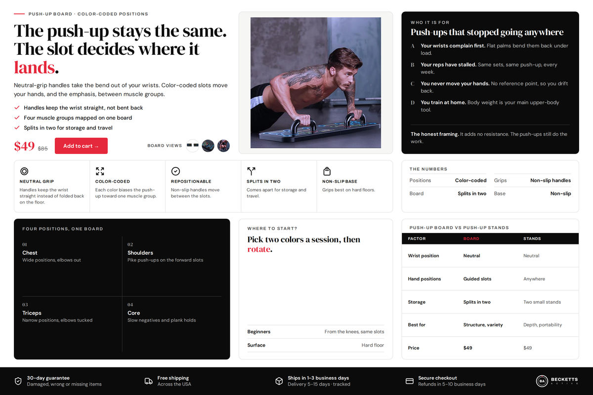 Does a Push-Up Board Work? What the Colored Slots Actually Change