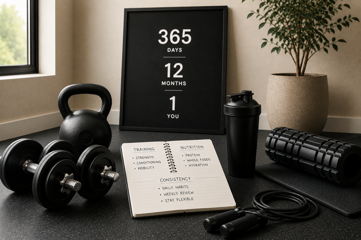 Annual fitness goal-setting and macro framework guide