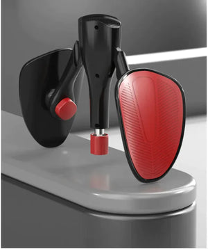 Black red thigh and core resistance trainer.