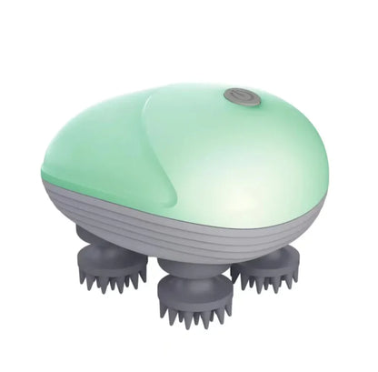 Green Electric scalp and upper-body massager.