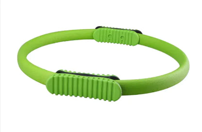 Green yoga and pilates resistance ring.