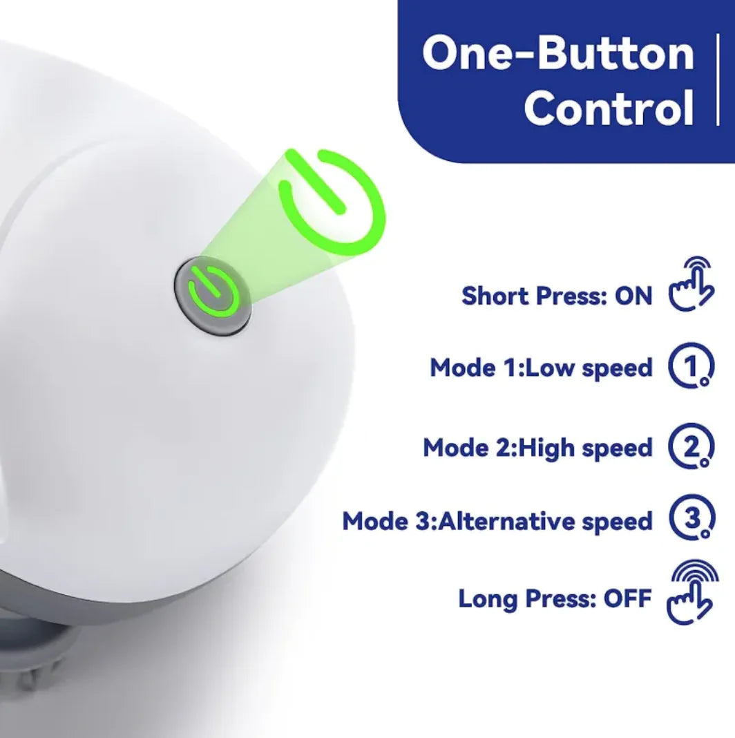 Electric scalp and upper-body massager with one-button operation.