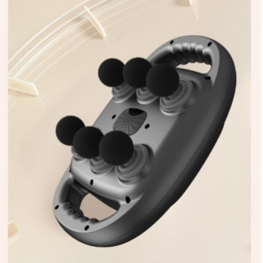 Adjustable speed control percussion massage gun with ergonomic handle for customized muscle recovery treatment.