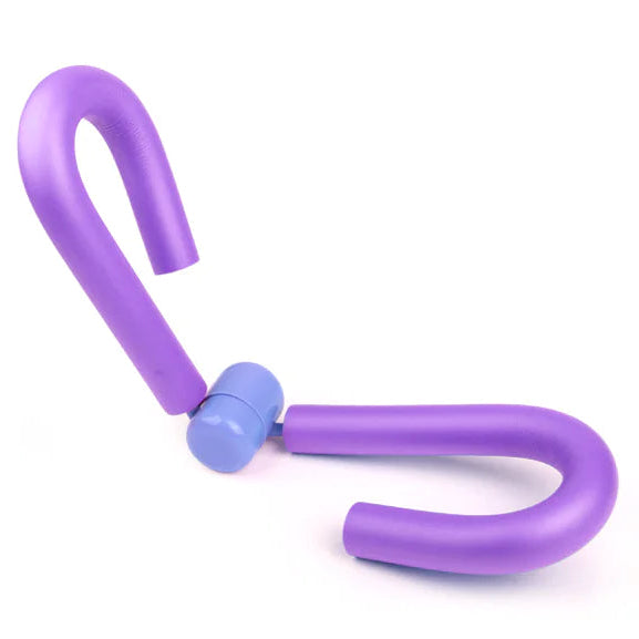 Purple colored portable thigh resistance trainer.