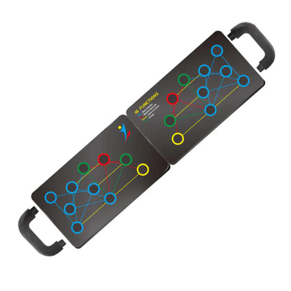 Durable non-slip base of multifunctional push-up board for stable home workouts.