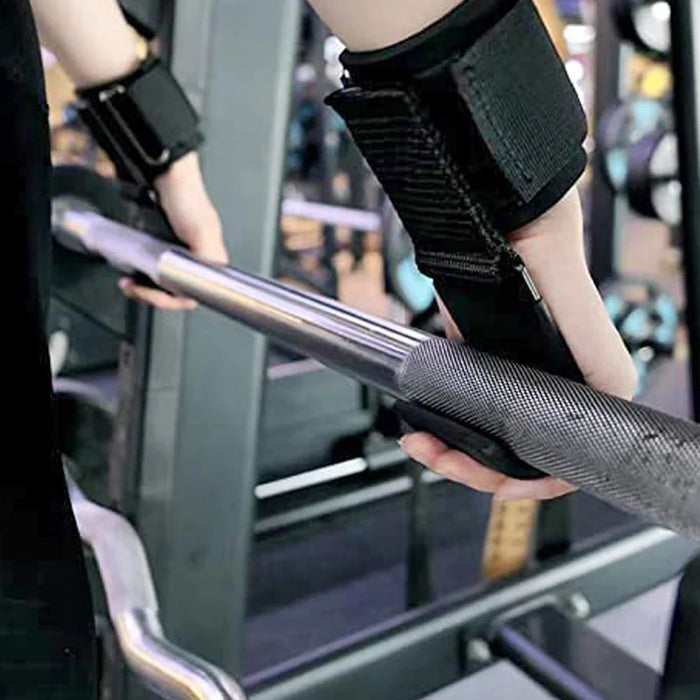 Weight-Lifting Hooks with Wrist Wraps