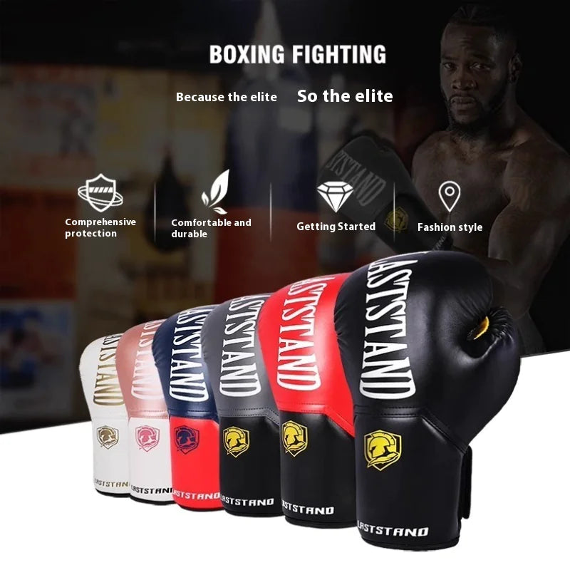 Set of boxing gloves in different colors.