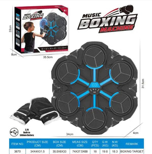 Boxing target machine with Bluetooth music integration for home workouts and sparring training.