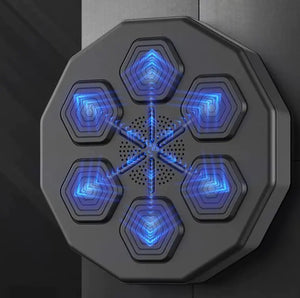 Electronic boxing target with LED lights for reaction speed, timing, and accuracy training.