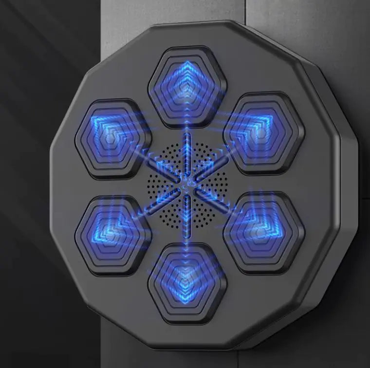 Electronic boxing target with LED lights for reaction speed, timing, and accuracy training.