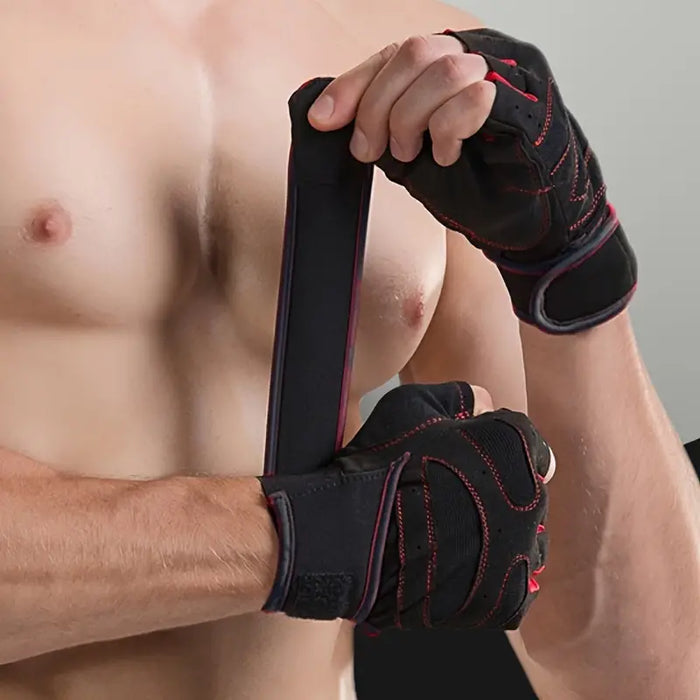 Gym Gloves with Palm Protection for Weightlifting and Running