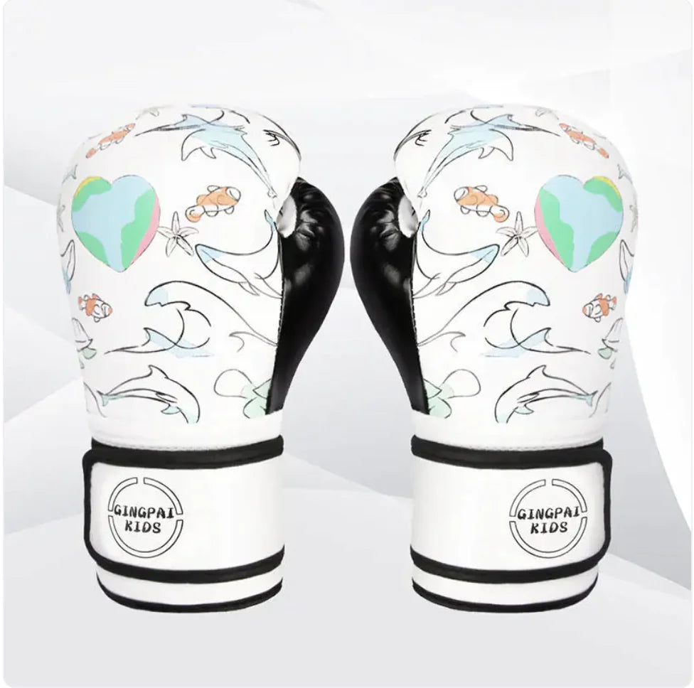 Ocean colored training boxing gloves (6oz-12oz) lightweight design for fitness and bag work cardio training.