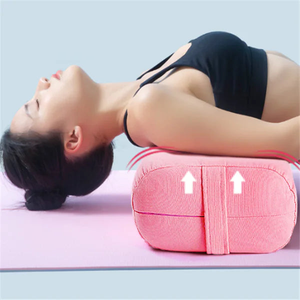 Supportive Yoga Pillow for Neck and Lumbar Support