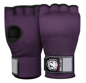 Purple unisex fitness training gloves (pair) with padded palms for grip and hand protection during workouts.