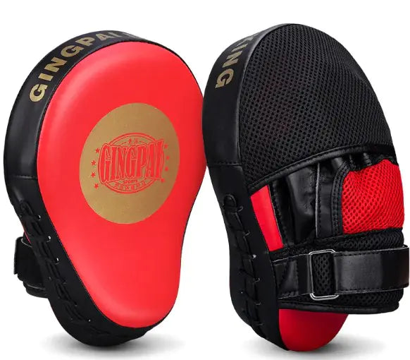 Red Sanda baffle boxing target for practicing punches and kicks with shock-absorbing padding